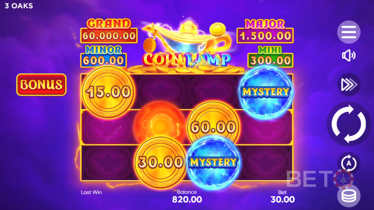 Как играть в автомат Coin Lamp от 3 Oaks Gaming
