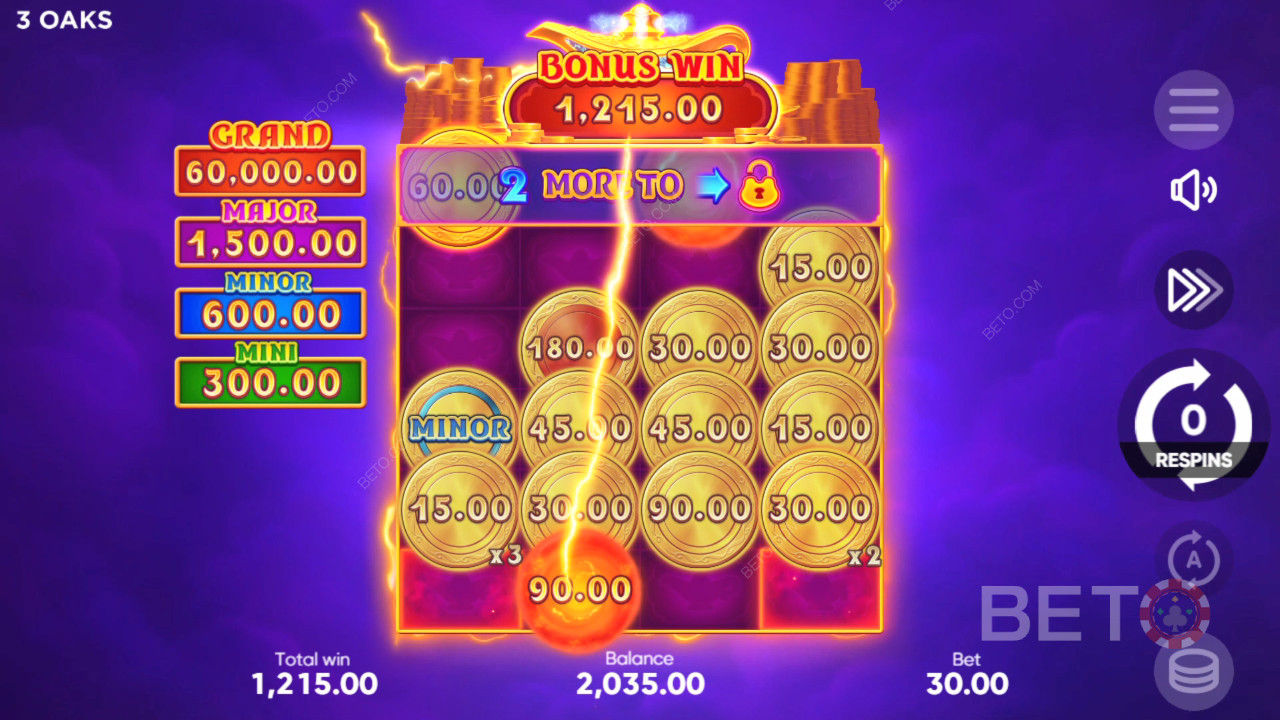 Бонусные функции в игре Coin Lamp от 3 Oaks Gaming