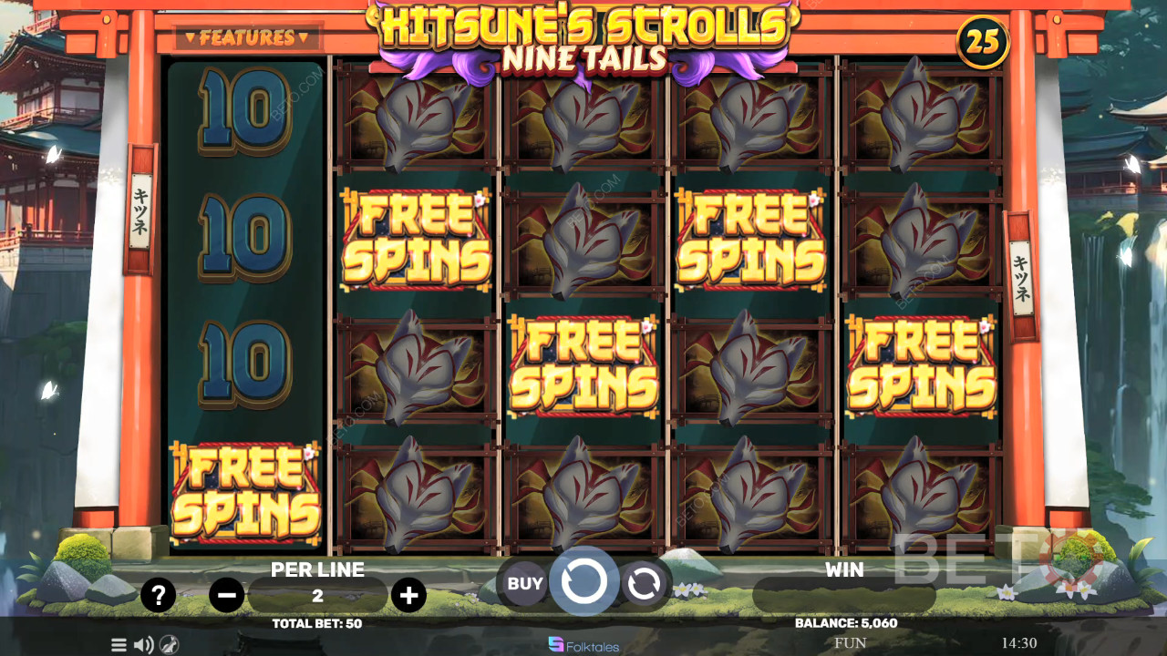 Kitsune's Scrolls Nine Tails Играть Бесплатно