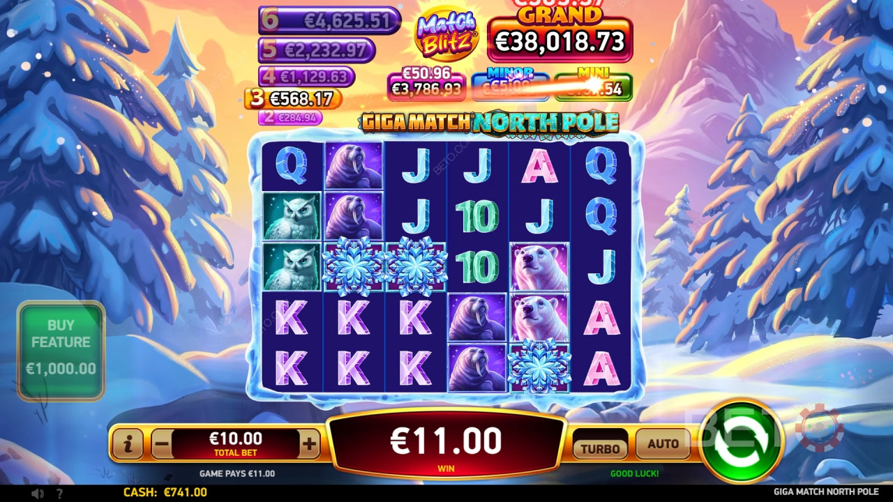 Обзор Giga Match North Pole от BETO Slots