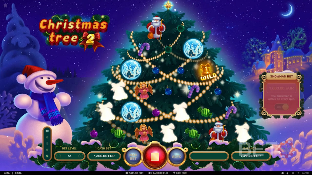 Наслаждайтесьщедрыми выплатами в игровом автомате Christmas Tree2