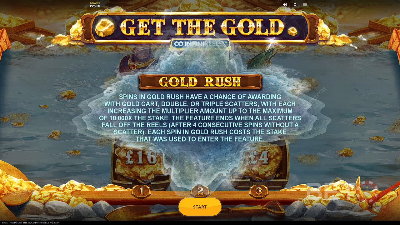 Высадите 3 или более скаттеров Gold Cart, чтобы начать час золотой лихорадки