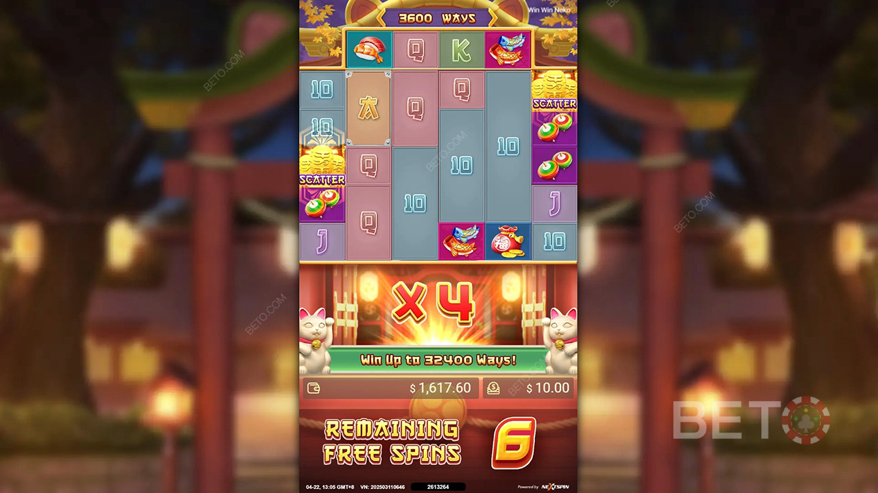 Бонусные функции, описанные в Win Win Neko от Nextspin