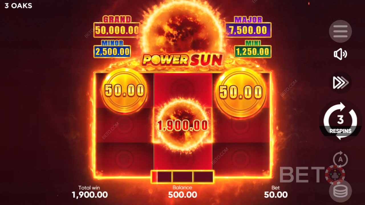 Как играть в Power Sun от 3 Oaks Gaming