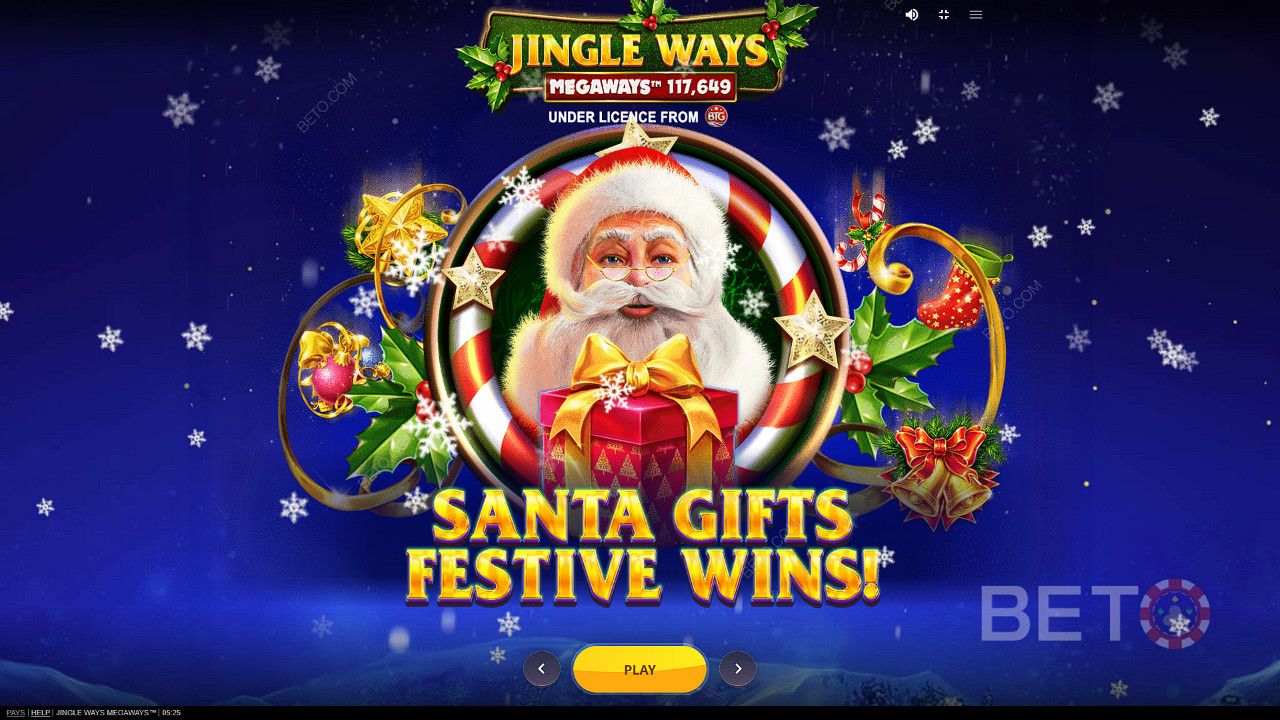 Настройтесь на рождественский лад, наслаждайтесь Рождеством и получайте подарки в слоте Jingle Way Megaways