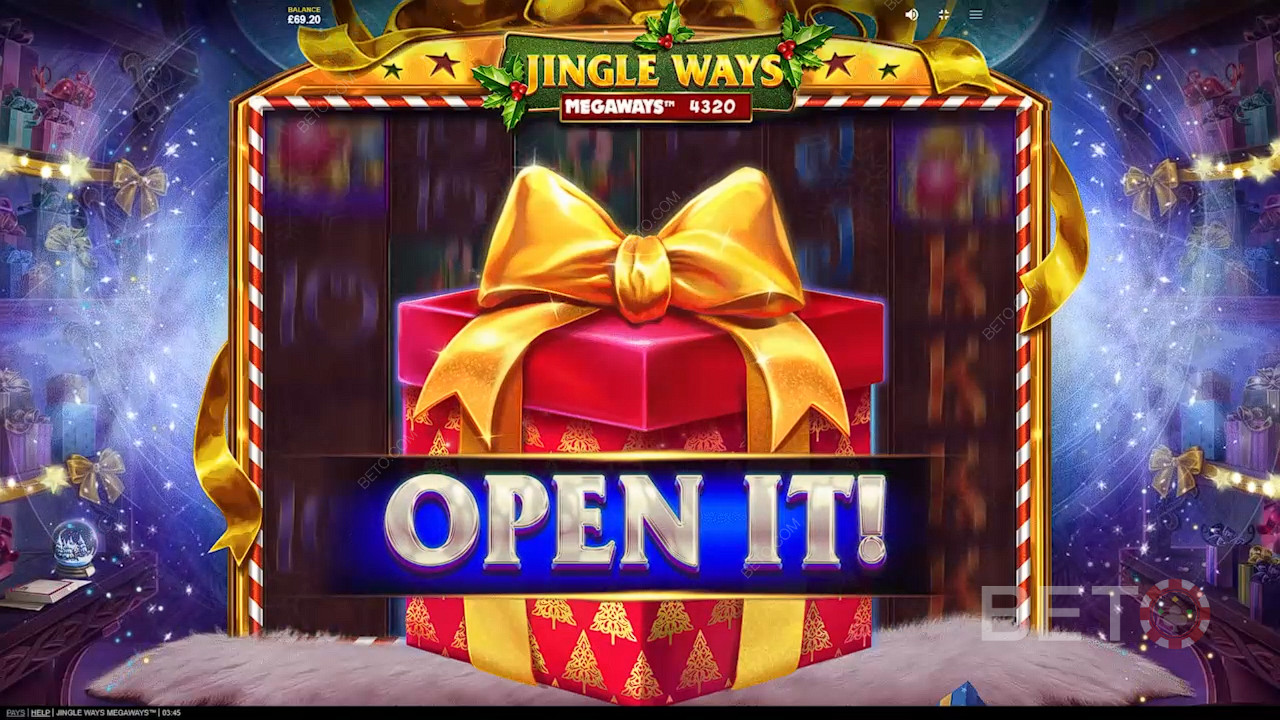 Откройте подарок, чтобы открыть мощные функции в слоте Jingle Ways Megaways