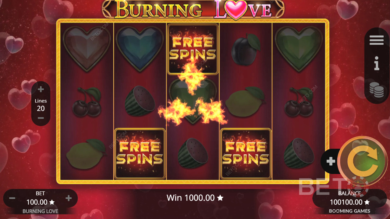 Обзор Burning Love от BETO Slots