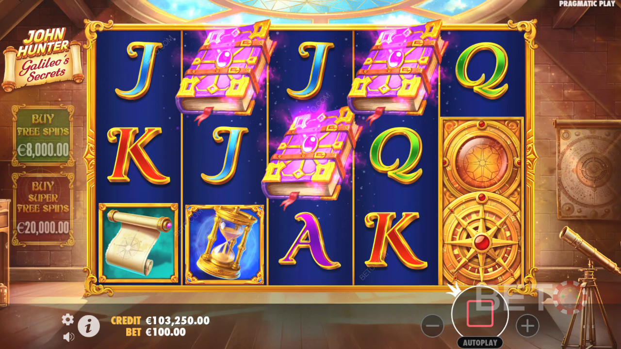 Джон Хантер и секреты Галилея обзор от BETO Slots