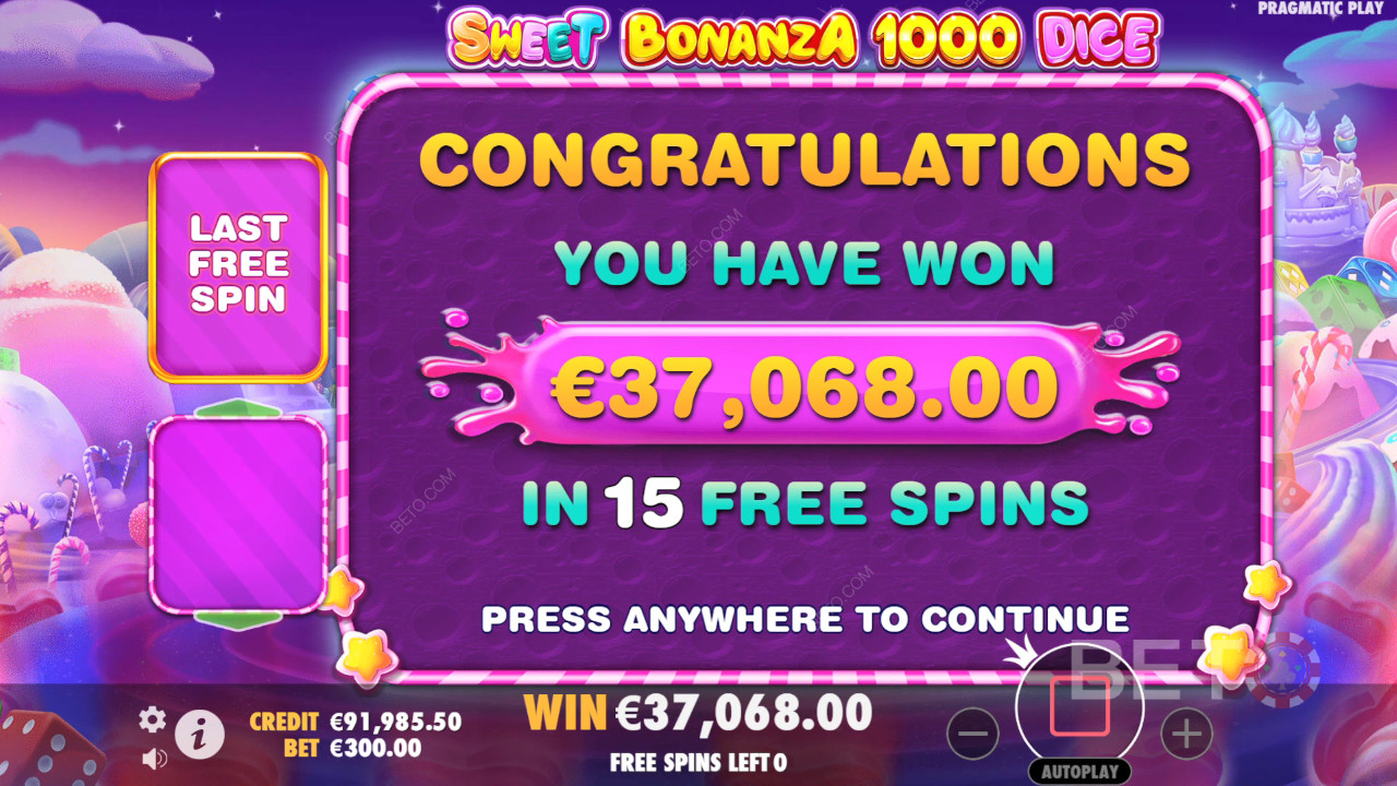Выиграйте 25 000x вашу ставку в онлайн слоте Sweet Bonanza 1000 Dice!