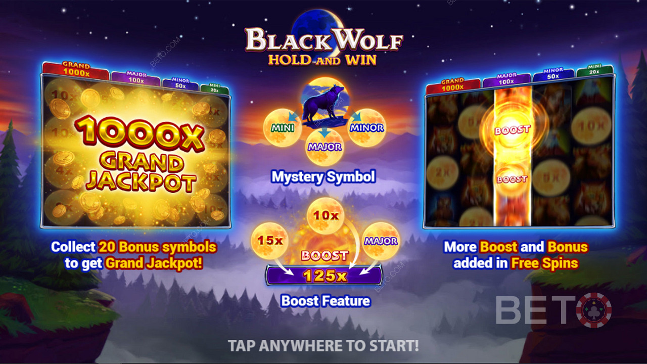 Начните играть сегодня и получайте бонусы за удержание и выигрыш Black Wolf