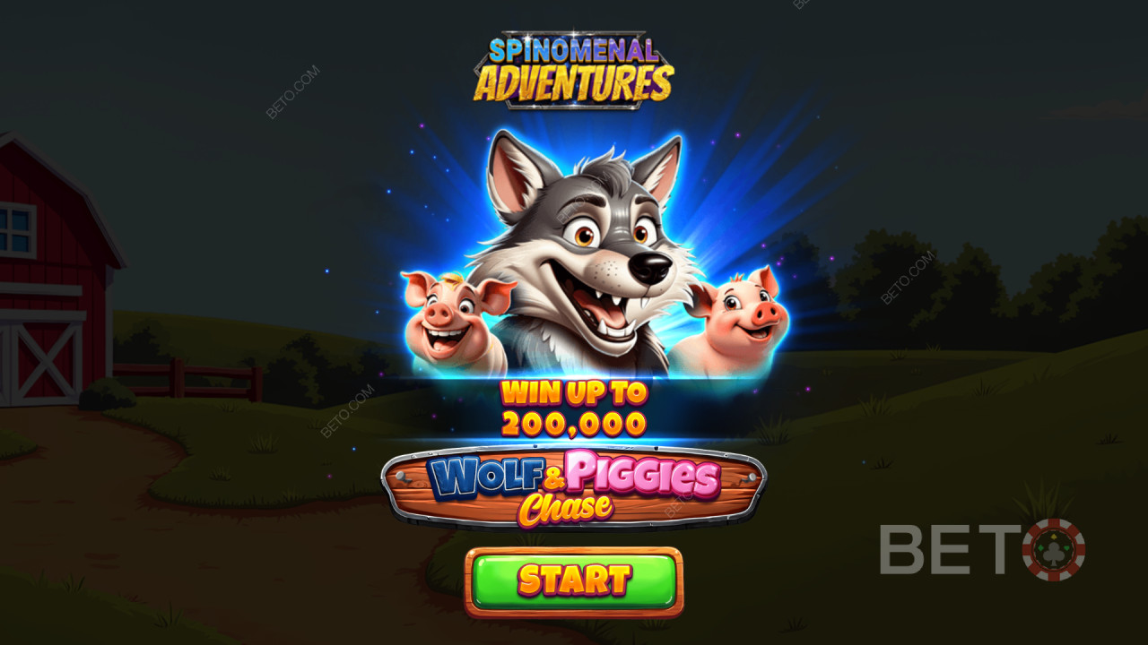 Выиграйте 2 000x вашу ставку в видеослоте Wolf & Piggies Chase!