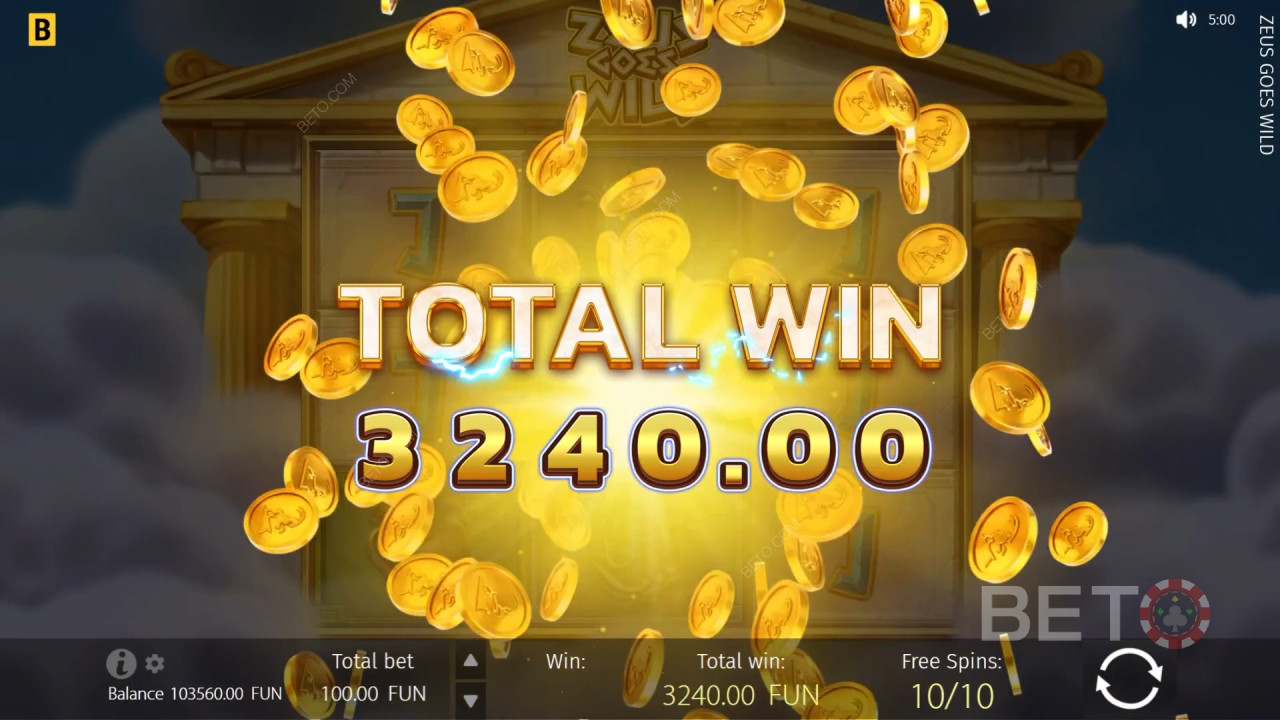 Выиграйте 800x вашу ставку в игровом автомате Zeus Goes Wild!