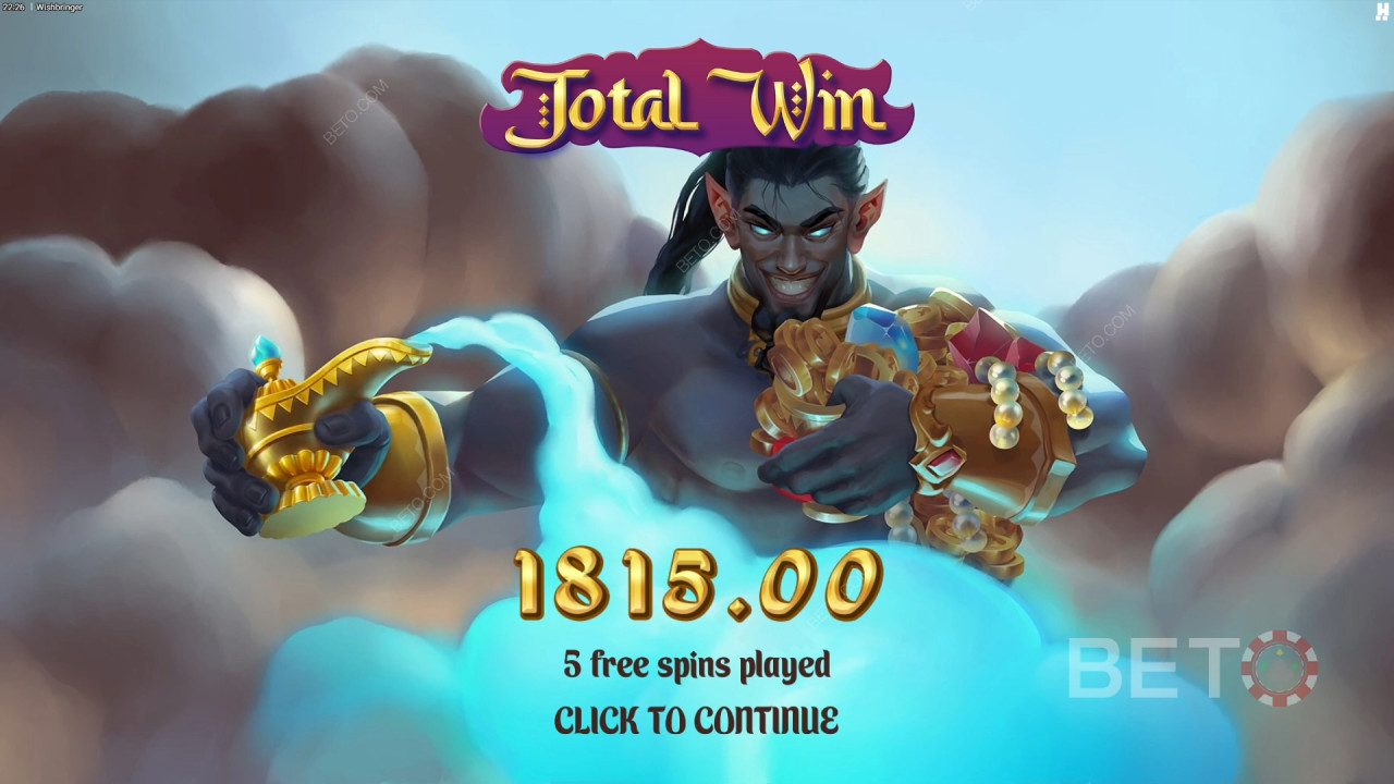 Выиграйте 10 000x вашу ставку в слоте Wishbringer!