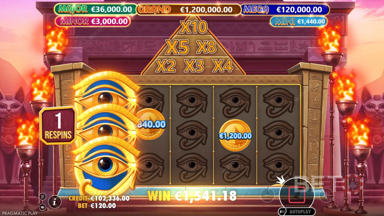 Выиграйте 10 000x вашу ставку в видеослоте Mummy
