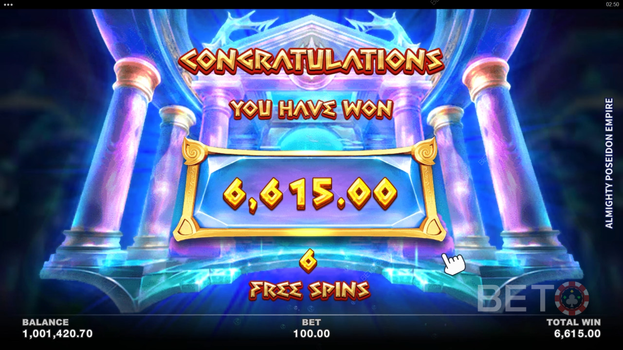 Выиграйте 2 500x вашу ставку в онлайн слоте Империя Посейдона!