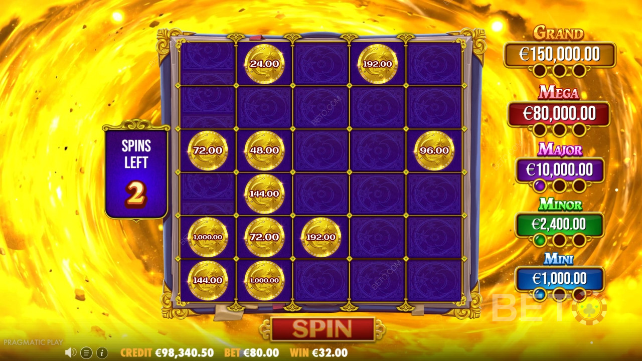 Бонусные функции, объясненные в Spellmaster by Pragmatic Play
