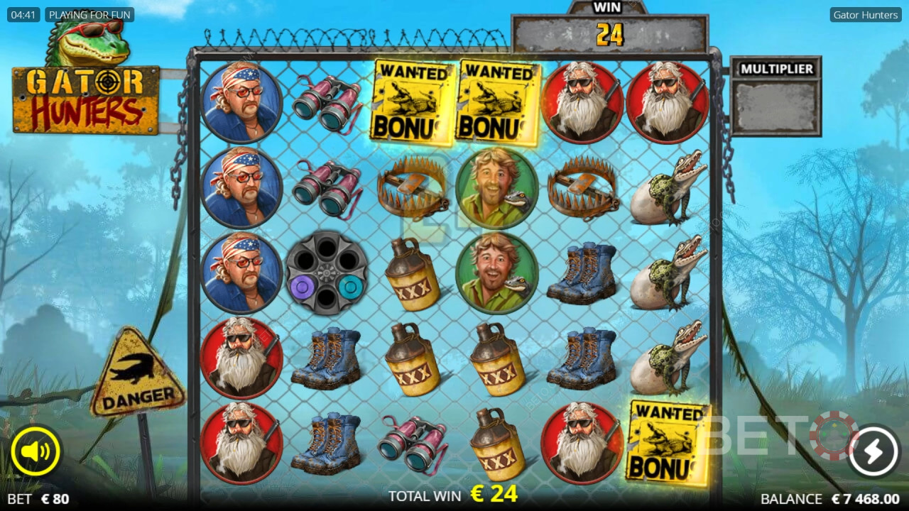 Объяснение бонусных функций в игре «Gator Hunters» от Nolimit City