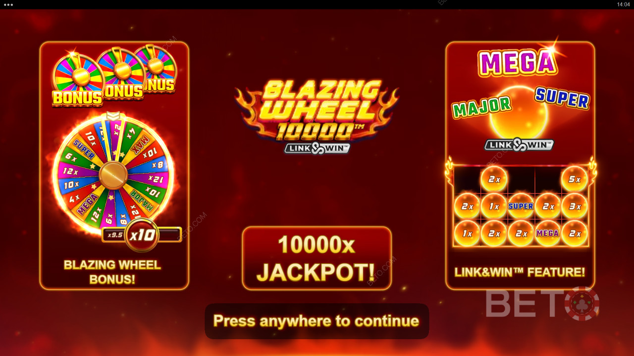 Бонусные функции в игре Blazing Wheel 10000 от Nailed It! Игры