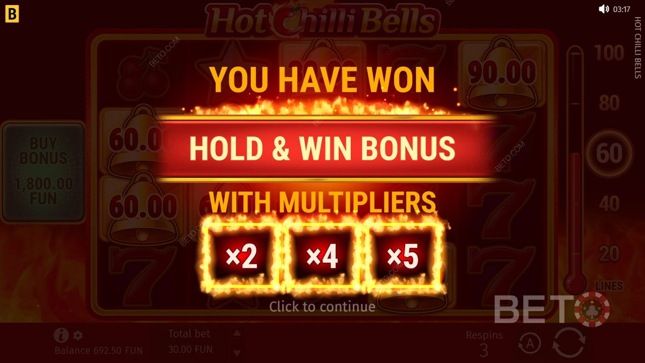 Бонусные функции в Hot Chilli Bells от BGaming