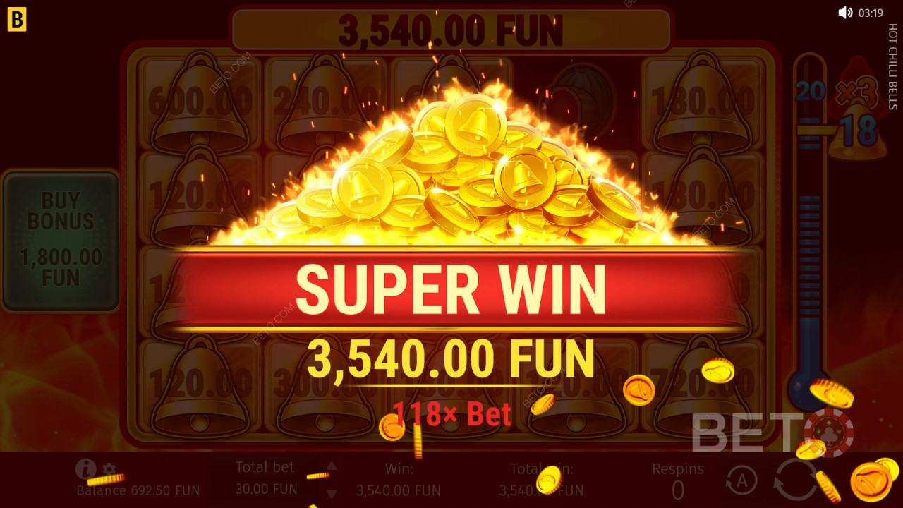 Выиграйте 5 000x вашу ставку в онлайн слоте Hot Chilli Bells!