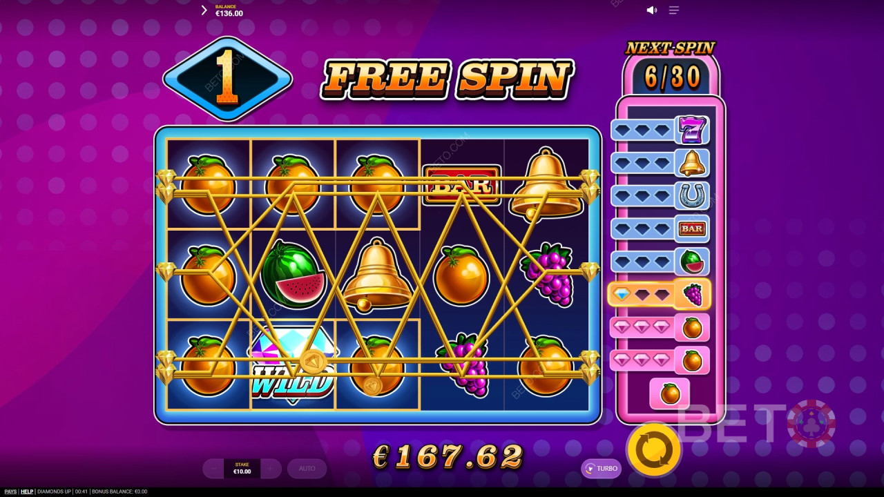 Обзор Diamonds Up от BETO Slots