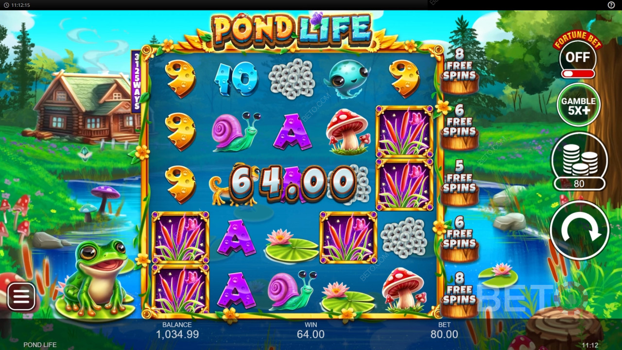 Выиграйте 5 000x вашу ставку в онлайн слоте Pond Life!