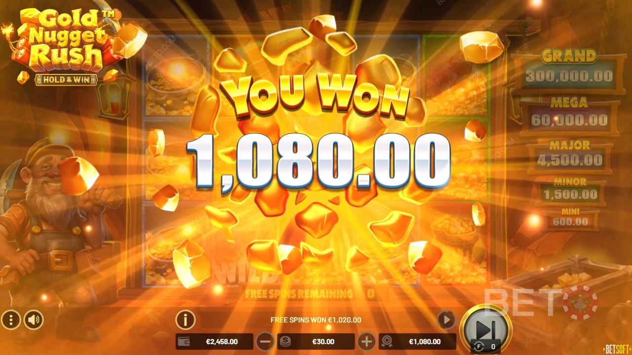 Выиграйте 10 000x вашу ставку в онлайн слоте Gold Nugget Rush!