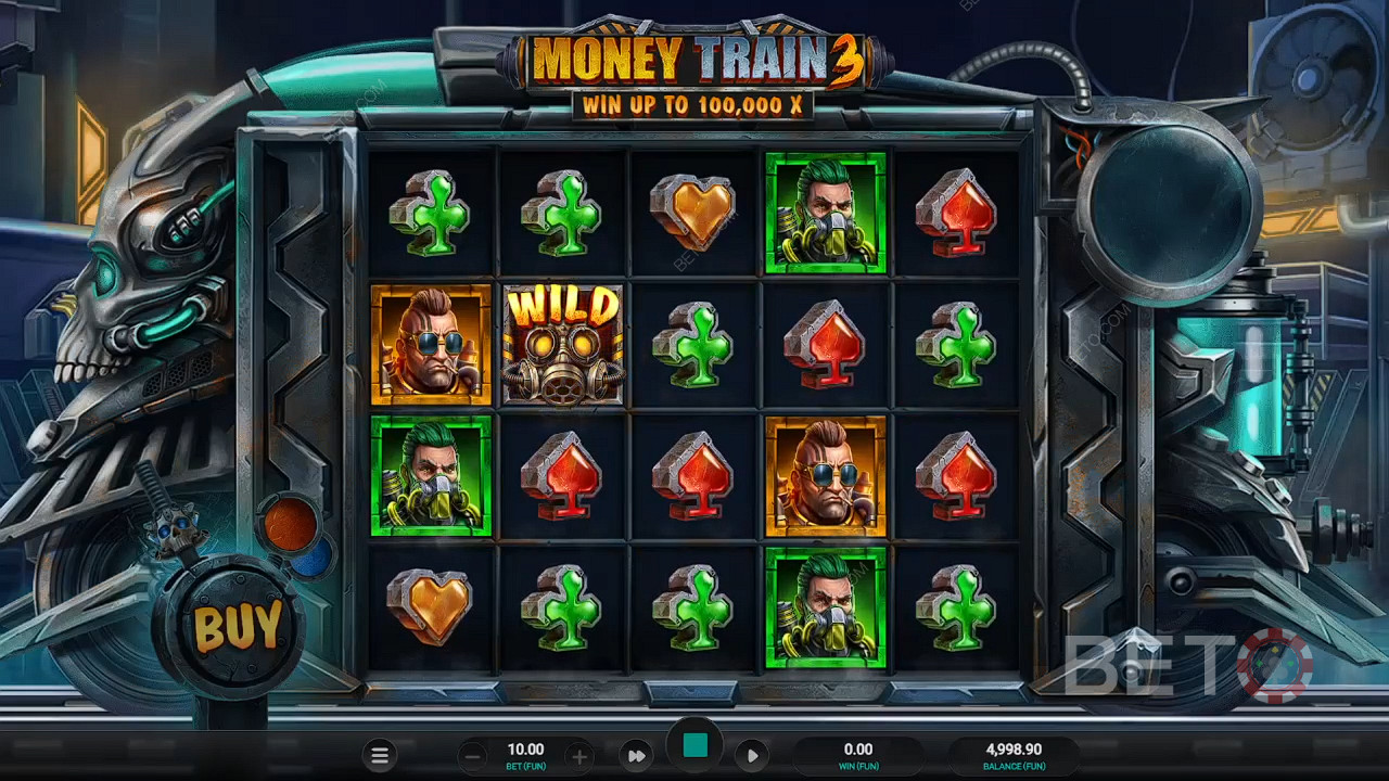Наслаждайтесь солидным раундом Respin в базовой игре в слоте Money Train 3