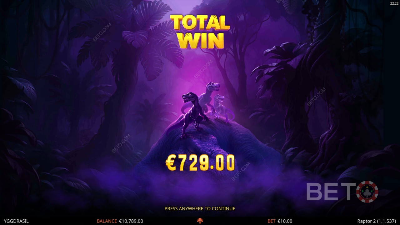 Обзор игры «Raptor 2» от BETO Slots