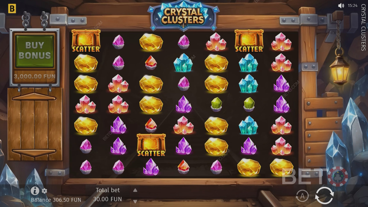 Обзор игры «Crystal Clusters» от BETO Slots