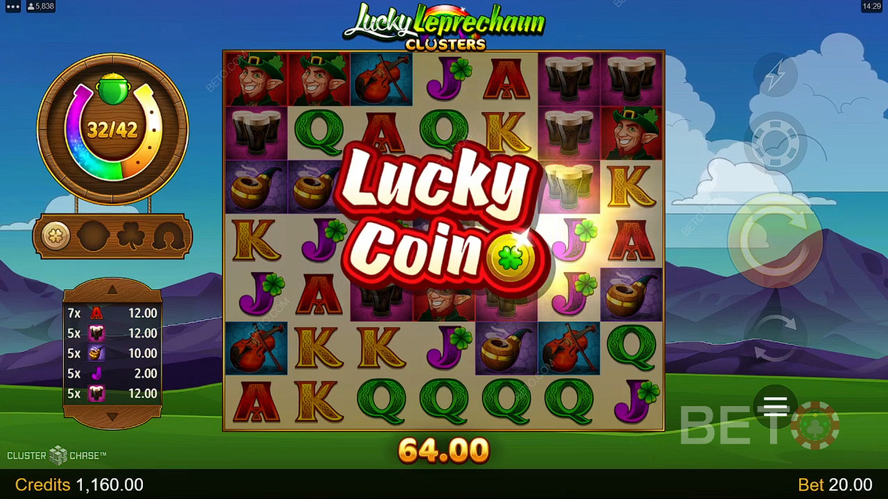 Выиграйте 4,600x вашу ставку в видеослоте Lucky Leprechaun Clusters!