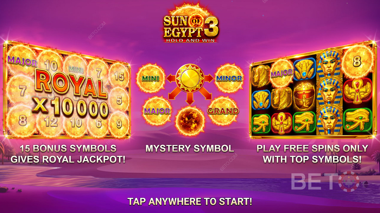 Выиграйте 10 000x вашу ставку в онлайн слоте Sun of Egypt 3!