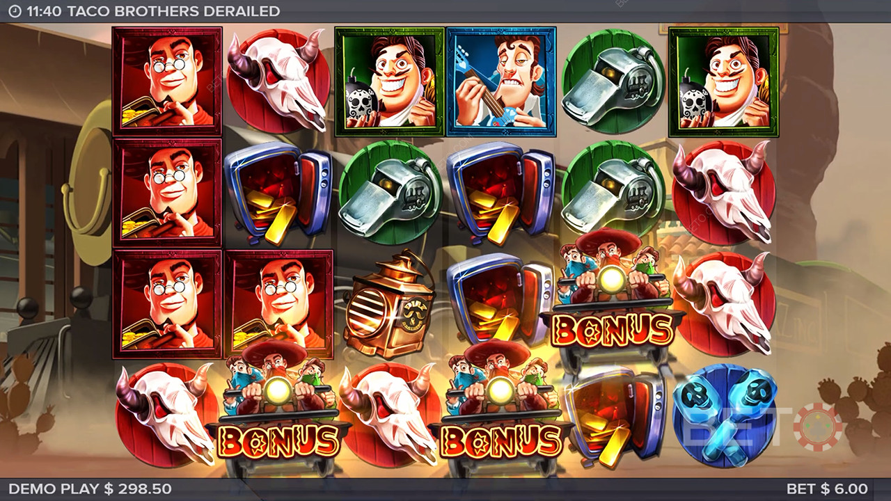 Taco Brothers Derailed Review by BETO Slots