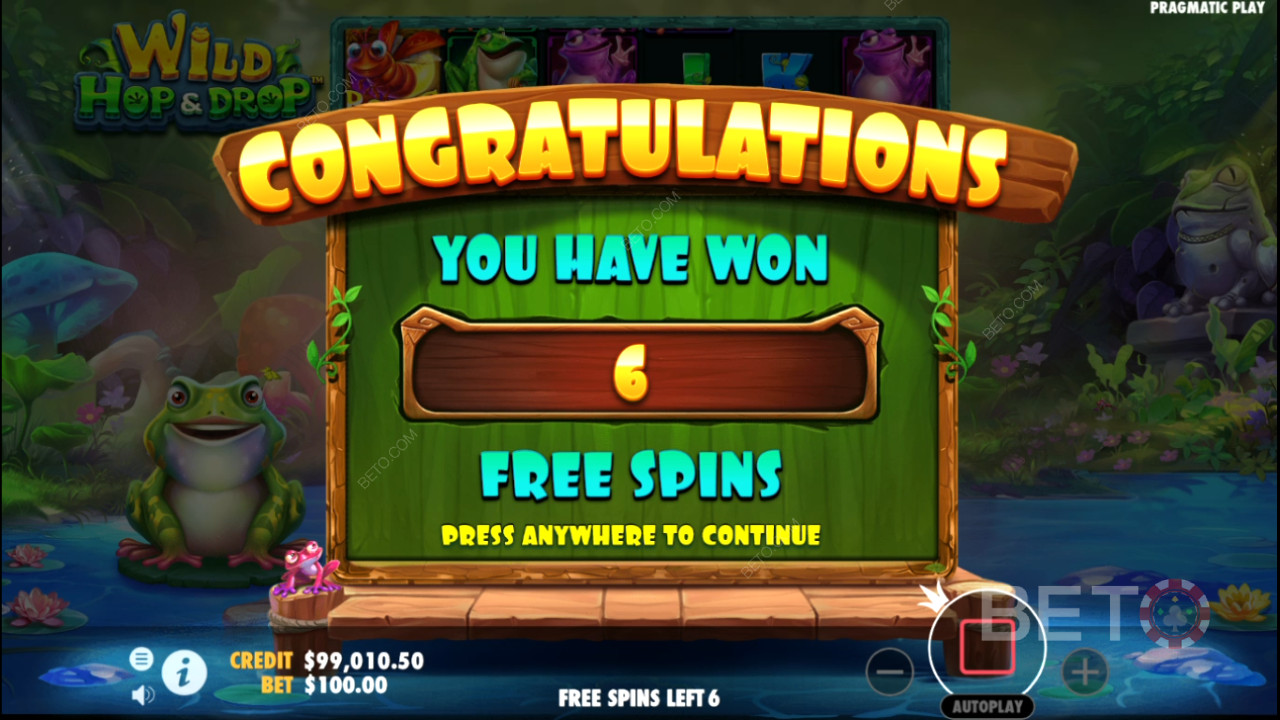 Бонусные функции в игре Wild Hop and Drop by Pragmatic Play