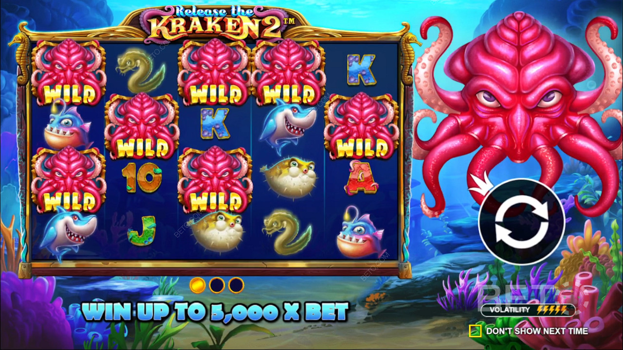 Наслаждайтесь случайными бонусами в игровом автомате Release the Kraken 2