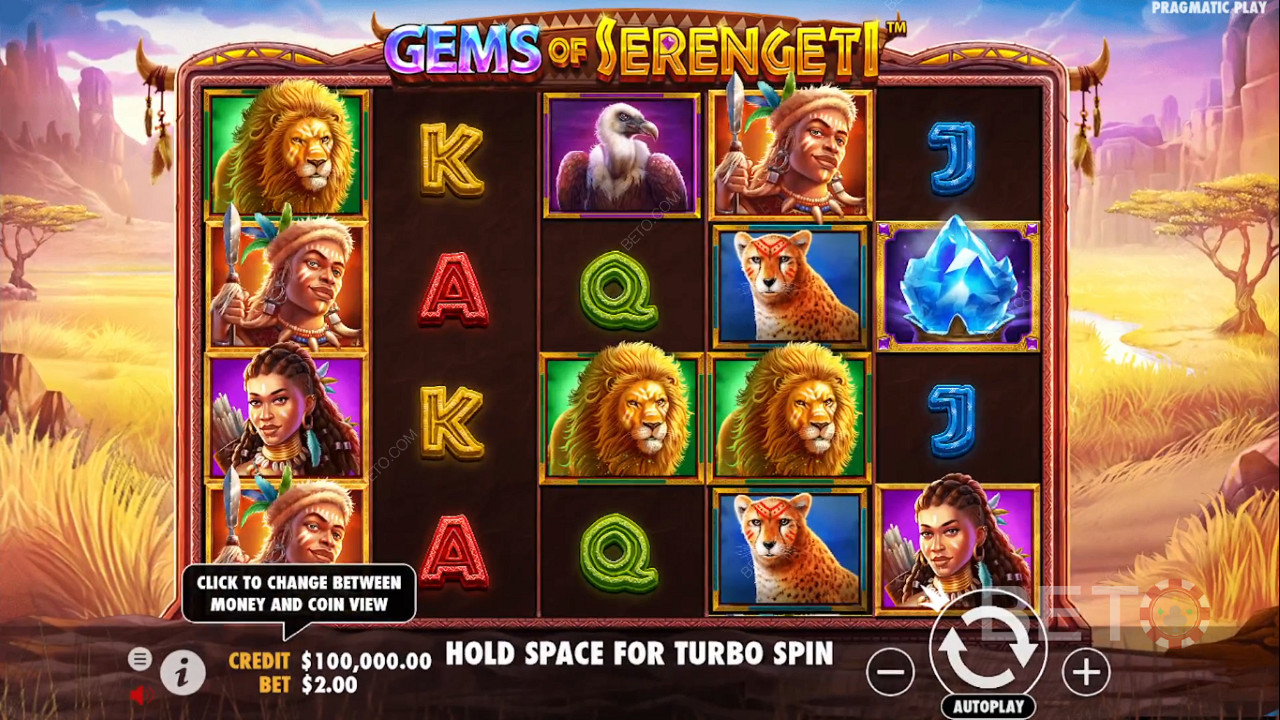 Наслаждайтесь новейшими бонусами и увлекательной тематикой в игровом автомате Gems of Serengeti