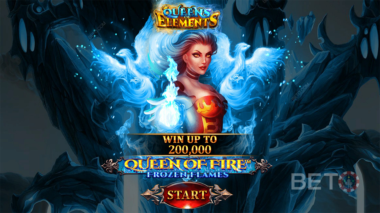 Выигрыш до 2 000x от вашей ставки в слоте Queen of Fire - Frozen Flames