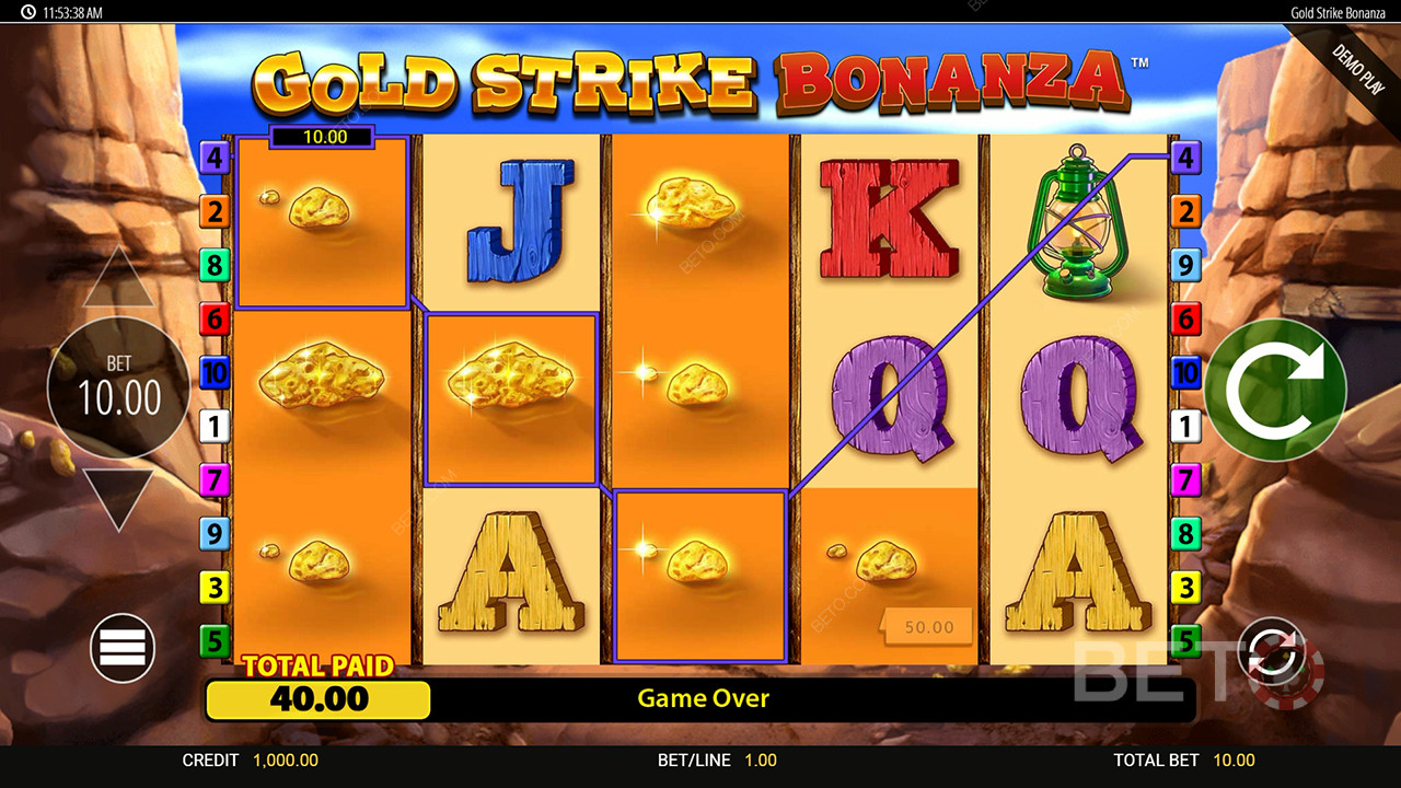 Выиграйте 2 500x вашу ставку в игровом автомате Gold Strike Bonanza Fortune Play!