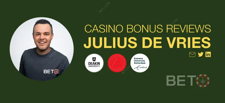 Обозреватель бонусов и условий казино Джулиус де Врис.