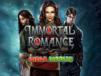 Играйте в слоты Immortal Romance Mega Moolah Progressive бесплатно.